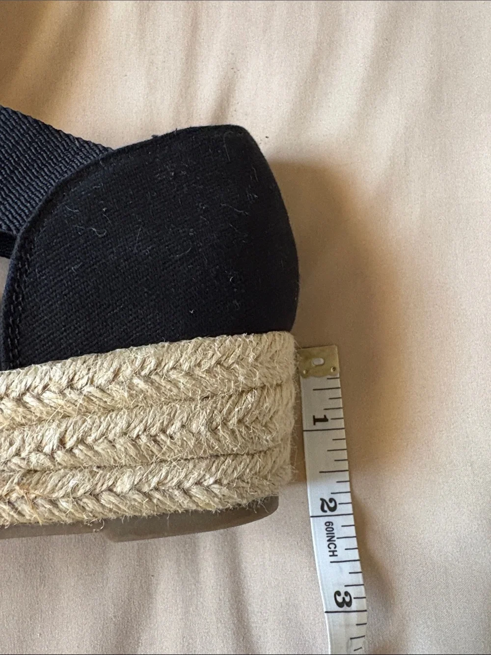 Life Stride Black Espadrille Wedge Sandals with Crisscross Straps